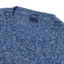 Exclusive To Michael Jondral: Denim Blue Scottish 3-Ply Mouline Cashme