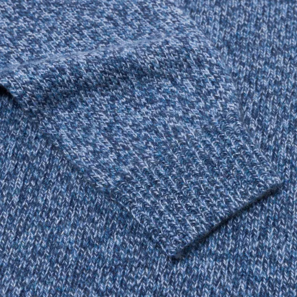 Exclusive To Michael Jondral: Denim Blue Scottish 3-Ply Mouline Cashme