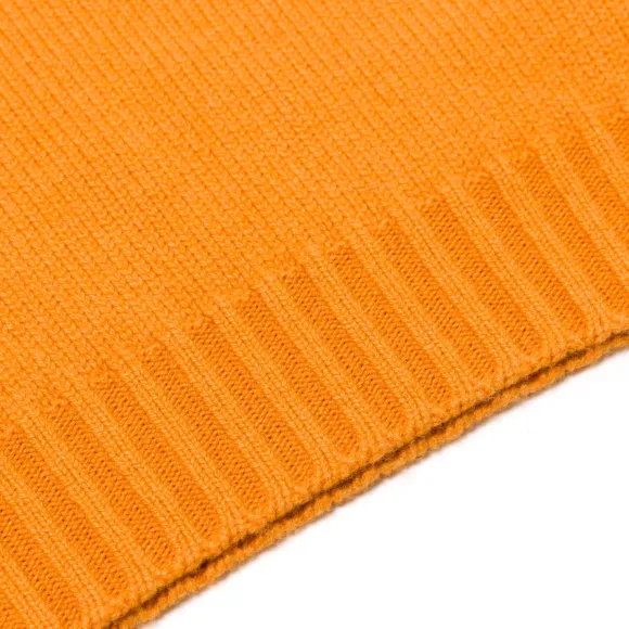 Exclusive To Michael Jondral: Orange Scottish 4-Ply Cashmere Turtlenec