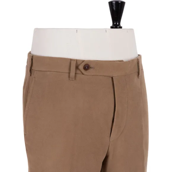 Exclusive To Michael Jondral: Light Brown English Cotton Moleskin Trou