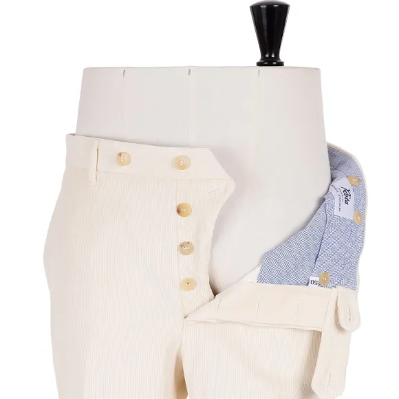 Exclusive To Michael Jondral: English Cotton-Corduroy Trousers With Iv