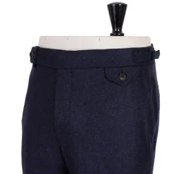 Exclusive To Michael Jondral: Blue Pure Wool Flannel Pants - Rota Sart