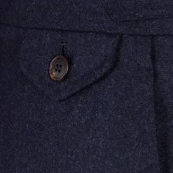 Exclusive To Michael Jondral: Blue Pure Wool Flannel Pants - Rota Sart