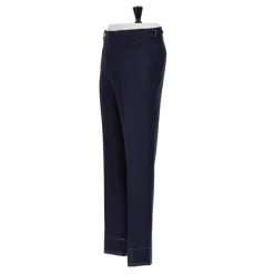 Exclusive To Michael Jondral: Blue Pure Wool Flannel Pants - Rota Sart