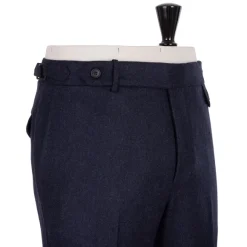 Exclusive To Michael Jondral: Blue Pure Wool Flannel Pants - Rota Sart
