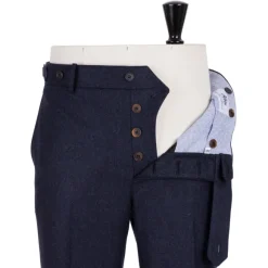 Exclusive To Michael Jondral: Blue Pure Wool Flannel Pants - Rota Sart