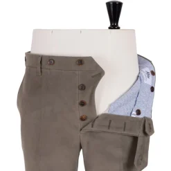 Exclusive To Michael Jondral: Khaki Green Trousers In English Cotton M