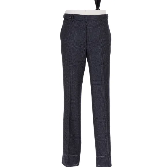 Exclusive To Michael Jondral: Grey Plaid Flannel Pants "Galles" In Pur