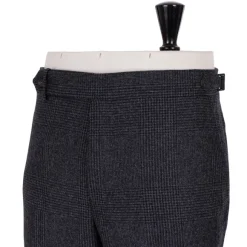 Exclusive To Michael Jondral: Grey Plaid Flannel Pants "Galles" In Pur