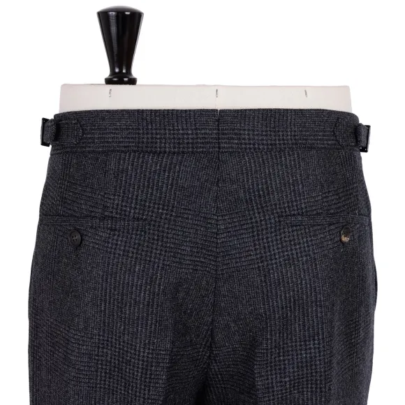 Exclusive To Michael Jondral: Grey Plaid Flannel Pants "Galles" In Pur