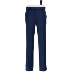 Exclusive To Michael Jondral: Blue Checked Flannel Pants "Galles" In P