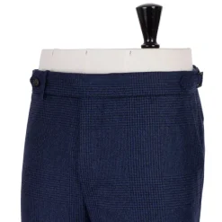 Exclusive To Michael Jondral: Blue Checked Flannel Pants "Galles" In P