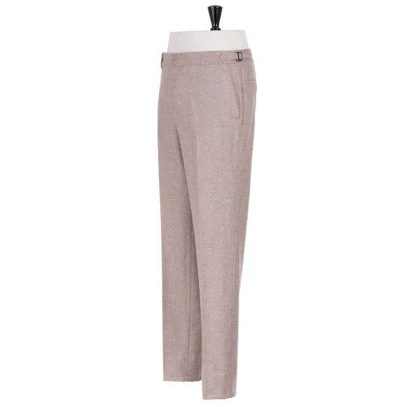Exclusive To Michael Jondral: Sand Brown Pants In A Wool Flannel - Rot