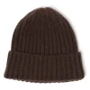Exclusive To Michael Jondral: Cocoa Brown Knitted Hat In Pure Scottish