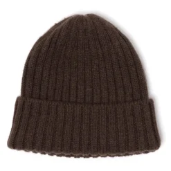 Exclusive To Michael Jondral: Cocoa Brown Knitted Hat In Pure Scottish