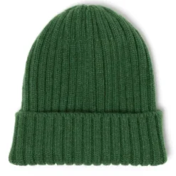 Exclusive To Michael Jondral: Green Knitted Hat In Pure Scottish Cashm