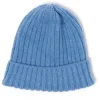 Exclusive To Michael Jondral: Azure Blue Knitted Hat In Pure Scottish