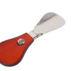 Folding Silver Shoehorn With Red Handle
