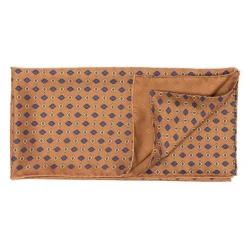 Foulard Neckerchief "Cornici Barocche" In Pure English Silk