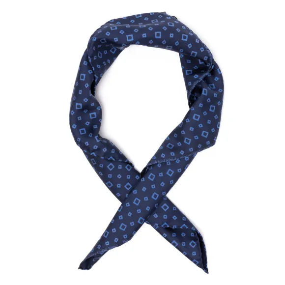 Foulard Neckerchief "Cubi" In Pure English Silk
