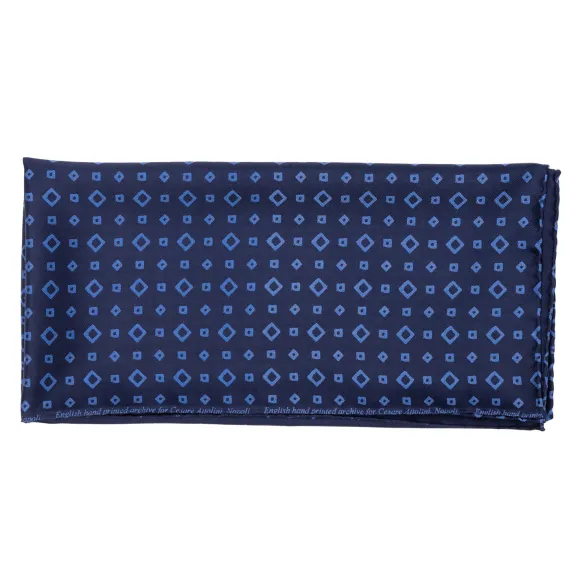 Foulard Neckerchief "Cubi" In Pure English Silk