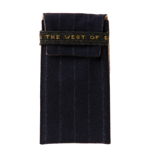 Fox Brothers X Mj: Spectacle Case "Fox Soft Case" Made Of Pure Wool