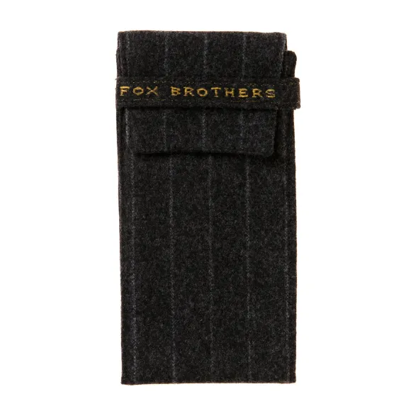 Fox Brothers X Mj: Spectacle Case "Fox Soft Case" Made Of Pure Wool