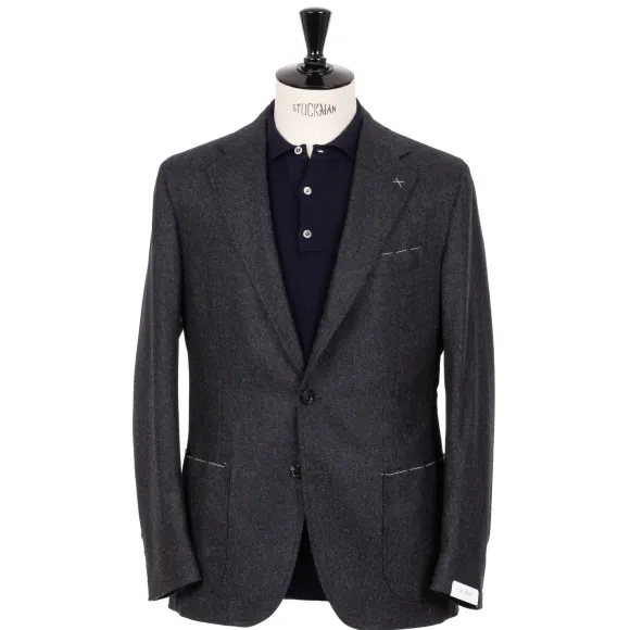 Gentry Flannel Suit Made Of Pure Wool By Drago - Handmade