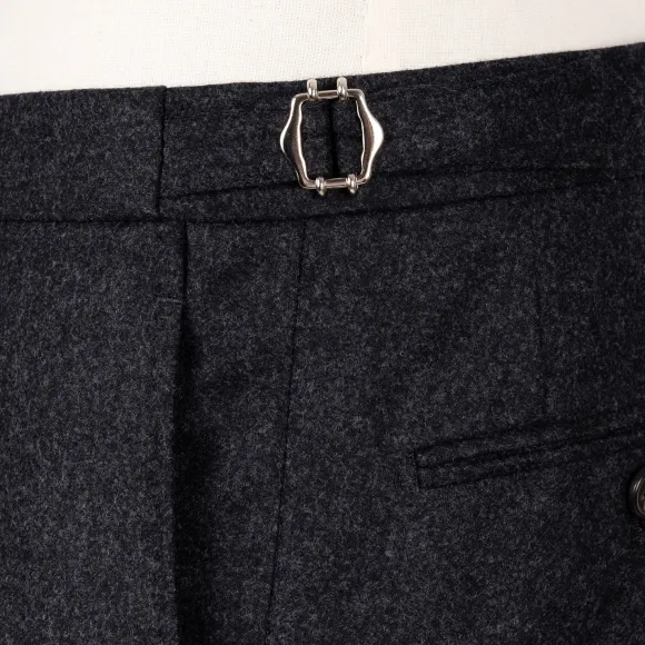 Gentry Flannel Suit Made Of Pure Wool By Drago - Handmade