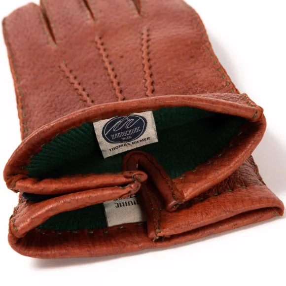 Gloves "Auerberg" Made Of Peccary Leather With Cashmere Lining - Hand