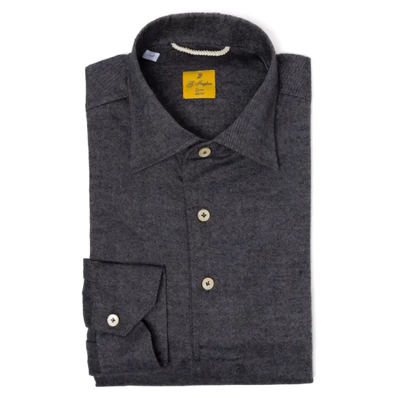 Gray-Blue Polo Shirt "Mastroianni" Made Of Pure Cotton - Han