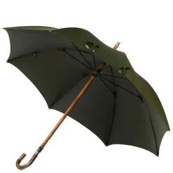 Green Stick Umbrella "Lord" With Handle Made Of Broom Root Wood - Pure