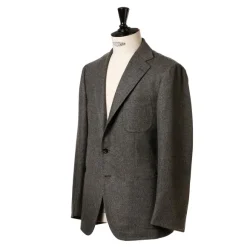 Grey Suit "Flanella Pipi" Made Of English Wool By Fox Brother'S - Pure