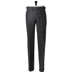 Grey Trousers "Fox Flannel" Made Of English Wool - Purely Handcraft