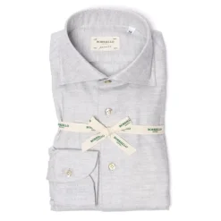 Hellgraues Sporthemd "Cash-Bone" Aus Feinem Luxury-Flanell - Linea Pas