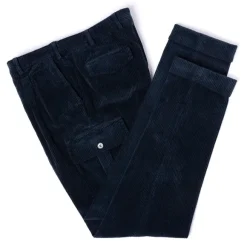 I Capresi X Mj: Cargo Pant "Vesuvio" In Washed Cotton Corduroy