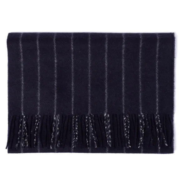 Joshua Ellis X Mj: New Jermyn Stripe Plaid Scarf In Pure Scottish Cash