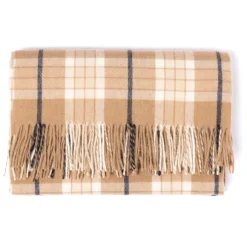 Joshua Ellis X Mj: Plaid Blanket "New Home Plaid" In Lambswool And Alp