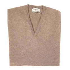 Jumper "Oxton Vee" Made From Fine Scottish 1 Ply Cashmere