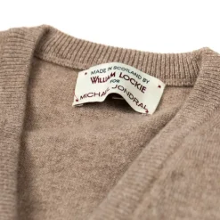 Jumper "Oxton Vee" Made From Fine Scottish 1 Ply Cashmere