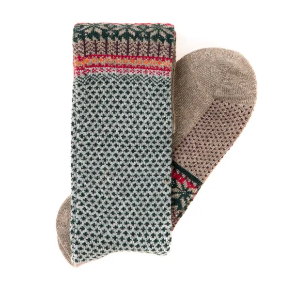Knee Sock "Fairisle Stars" From A Cashmere Blend