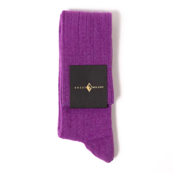 Knee Socks "Wide Rib" Made Of Cashmere Blend
