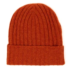 Knitted Hat "Ribbed Hat" Made Of Pure Lambswool - 4 Ply