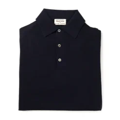 Knitted Polo "Devon" In Finest 14 Micron Merino Wool From Loro Piana