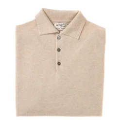 Knitted Polo "Oxton Sportshirt" Made Of Fine Scottish 1-Ply Cashmere