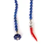 Lapel Chain "Lapislazuli Flower Diamond" Made Of Sterling Silver - Pur