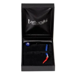 Lapel Chain "Lapislazuli Flower Diamond" Made Of Sterling Silver - Pur