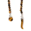 Lapel Chain "Tiger'S Eye Ball" Made Of Sterling Silver - Purely Handcr