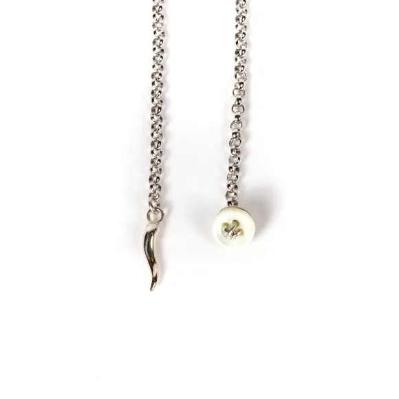 Lapel Chain "Zappa Di Gallina" Made Of Sterling Silver - Purely Handcrafted