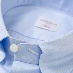 Light Blue Shirt "Royal Oxford" With Button-Down Collar And Barrel Cuf